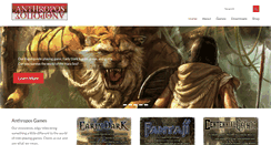 Desktop Screenshot of anthroposgames.com